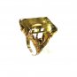 Huge Faux Citrine Costume Dinner Goldtone Ring Size 7 1/2 Unbranded 7615