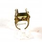 Huge Faux Citrine Costume Dinner Goldtone Ring Size 7 1/2 Unbranded 7615