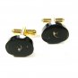 Vintage 1/20th 12K Gold Filled. Goldtone Black ? Cufflinks Unbranded 73015