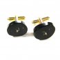 Vintage 1/20th 12K Gold Filled. Goldtone Black ? Cufflinks Unbranded 73015