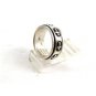 Sterling Silver Cross Worry Spinner Ring Size 8 3/4 04152014