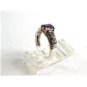 Sterling Silver Amythest & Marcasites Ring Size 7 1/4