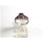 Sterling Silver Amythest & Marcasites Ring Size 7 1/4