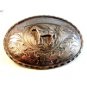 Vintage Mexican Alpaca Silver Horse Pony Western Cowboy Belt Buckle 5" X 3 1/2"
