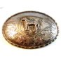Vintage Mexican Alpaca Silver Horse Pony Western Cowboy Belt Buckle 5" X 3 1/2"