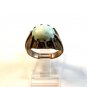 Vintage Silver & Green Stone Ring Size 8 1/2