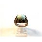 Vintage Silver & Green Stone Ring Size 8 1/2