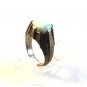 Vintage Silver & Green Stone Ring Size 8 1/2