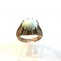 Vintage Silver & Green Stone Ring Size 8 1/2