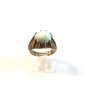 Vintage Silver & Green Stone Ring Size 8 1/2