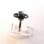 Vintage Sterling Silver & Black Onyx Ring Sz 8 1/2