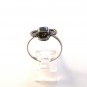 Vintage Sterling Silver & Black Onyx Ring Sz 8 1/2