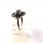 Vintage Sterling Silver & Black Onyx Ring Sz 8 1/2
