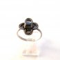 Vintage Sterling Silver & Black Onyx Ring Sz 8 1/2