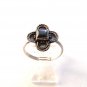 Vintage Sterling Silver & Black Onyx Ring Sz 8 1/2