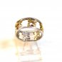 Vintage Sterling Silver 2 Tone Hearts Ring Size 7 3/4