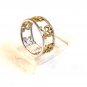 Vintage Sterling Silver 2 Tone Hearts Ring Size 7 3/4