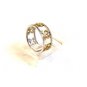 Vintage Sterling Silver 2 Tone Hearts Ring Size 7 3/4