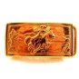 Vintage Gold Tone Western Cowboy Belt Buckle Old New Stock