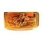 Vintage Gold Tone Western Cowboy Belt Buckle Old New Stock
