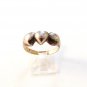 Vintage Sterling Silver 3 Three Heart Ring Size 7