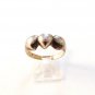 Vintage Sterling Silver 3 Three Heart Ring Size 7
