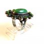 Signed Vintage Native American Silver & Turquoise Ring Size 7  545
