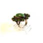 Signed Vintage Native American Silver & Turquoise Ring Size 7 545