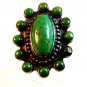 Signed Vintage Native American Silver & Turquoise Ring Size 7 545