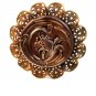 Vintage 1930's - 1950's Art Nouveau 2 Tone Flower Brooch
