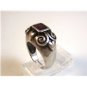 Vintage Gothic Sterling Silver & Amythest Heart Ring Size 9 1/4