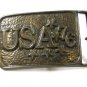 Vintage U.S.A. 76 Brass Belt Buckle Unbranded 73015
