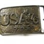 Vintage U.S.A. 76 Brass Belt Buckle Unbranded 73015