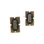 Vintage Silver Tone & Black Initial M Cufflinks By Hickok U.S.A.