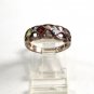 Sterling Silver Garnet Blue Topaz Amythest Ring Size 7 1/2