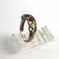 Sterling Silver Garnet Blue Topaz Amythest Ring Size 7 1/2