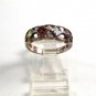 Sterling Silver Garnet Blue Topaz Amythest Ring Size 7 1/2