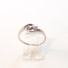 Vintage Sterling Silver Two 2 Heart Ring Size 8