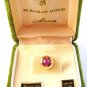 Vintage Anson 1950-60S Yellow Gold Sapphire Tie Tac - a