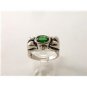Vintage Sterling Silver & Green Spinel Ring Sz 8 1/4