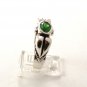 Vintage Sterling Silver & Green Spinel Ring Sz 8 1/4