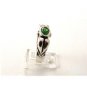 Vintage Sterling Silver & Green Spinel Ring Sz 8 1/4