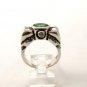 Vintage Sterling Silver & Green Spinel Ring Sz 8 1/4