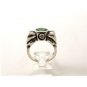 Vintage Sterling Silver & Green Spinel Ring Sz 8 1/4