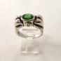 Vintage Sterling Silver & Green Spinel Ring Sz 8 1/4
