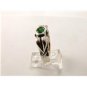 Vintage Sterling Silver & Green Spinel Ring Sz 8 1/4