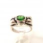 Vintage Sterling Silver & Green Spinel Ring Sz 8 1/4