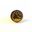 Vintage Gold Tone & Black 2 Birds Dove's of Peace ? Tie Tac