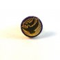 Vintage Gold Tone & Black 2 Birds Dove's of Peace ? Tie Tac