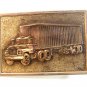 Vintage 1960's - 1970's Silver Tone Truck Belt Buckle